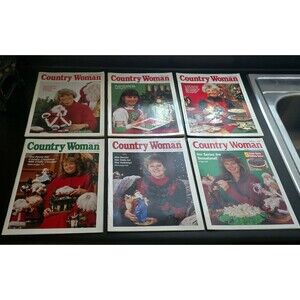 Lot Of 6 Country Woman CHRISTMAS Holiday magazine Issues Some 90s & 2001 & 2004